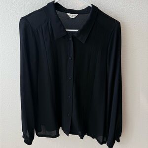 black button up blouse